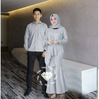 Gamis Couple kasih Pasangan Remaja Modis Kekinian Modern Terbaru 2021 Couple lebaran Suami Istri