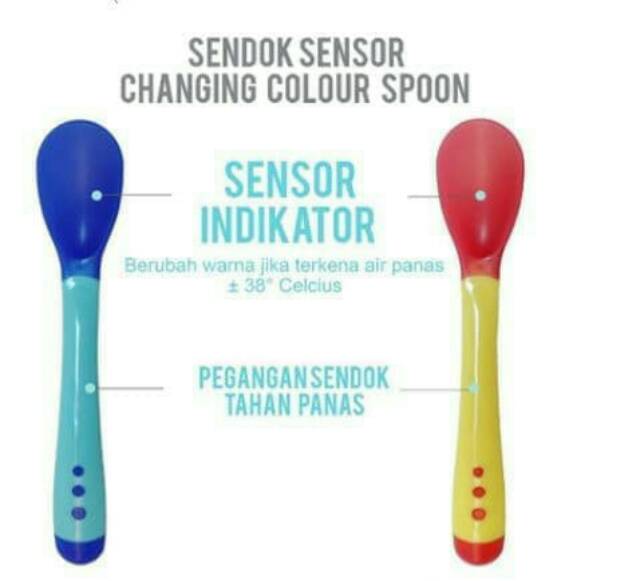 ready jakarta sendok silikon silicone sensor panas baby spoon heat sensor