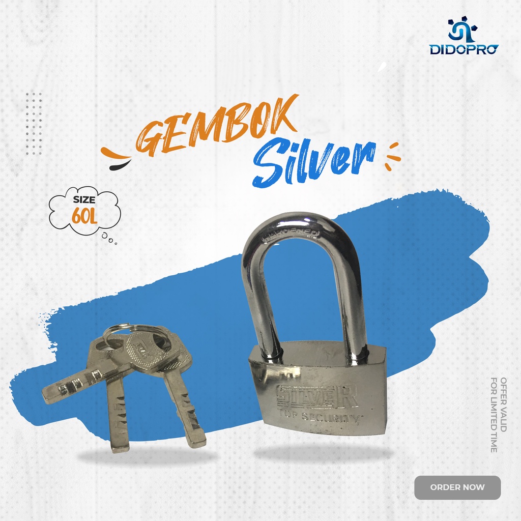 Gembok / Gembok Pintu Pagar Rumah Gembok Padlock Leher Panjang 60mm