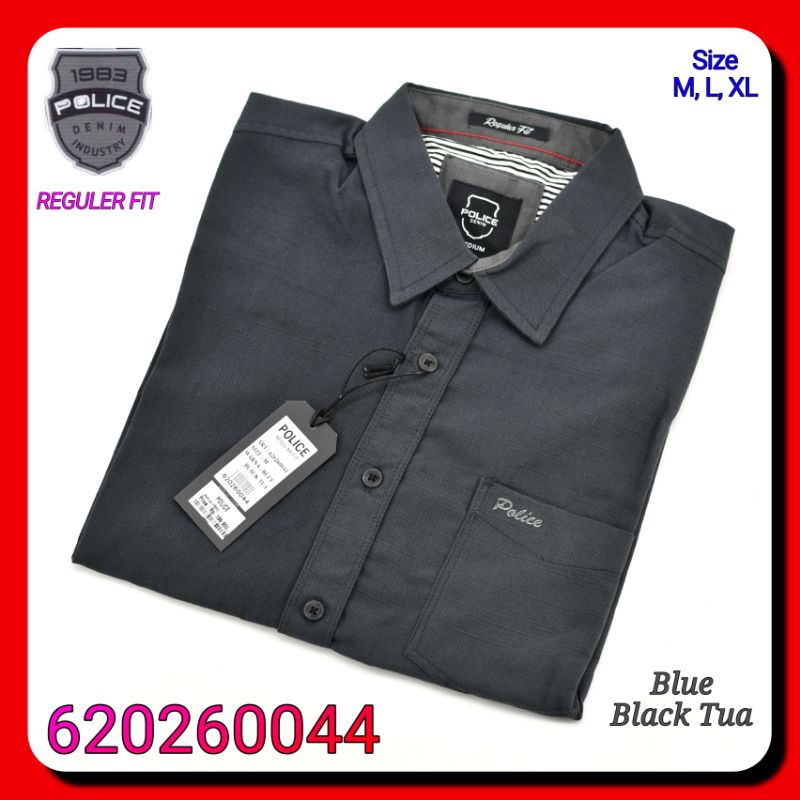 Kemeja Kasual Pria Police Denim Industry 620260044 Lengan Pendek