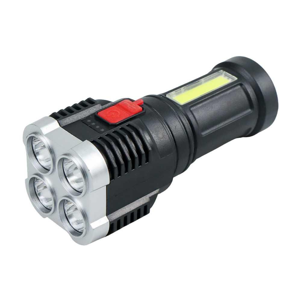 ZHIYU Senter LED Terang Flashlight USB Rechargeable 4 XPE + COB - T07