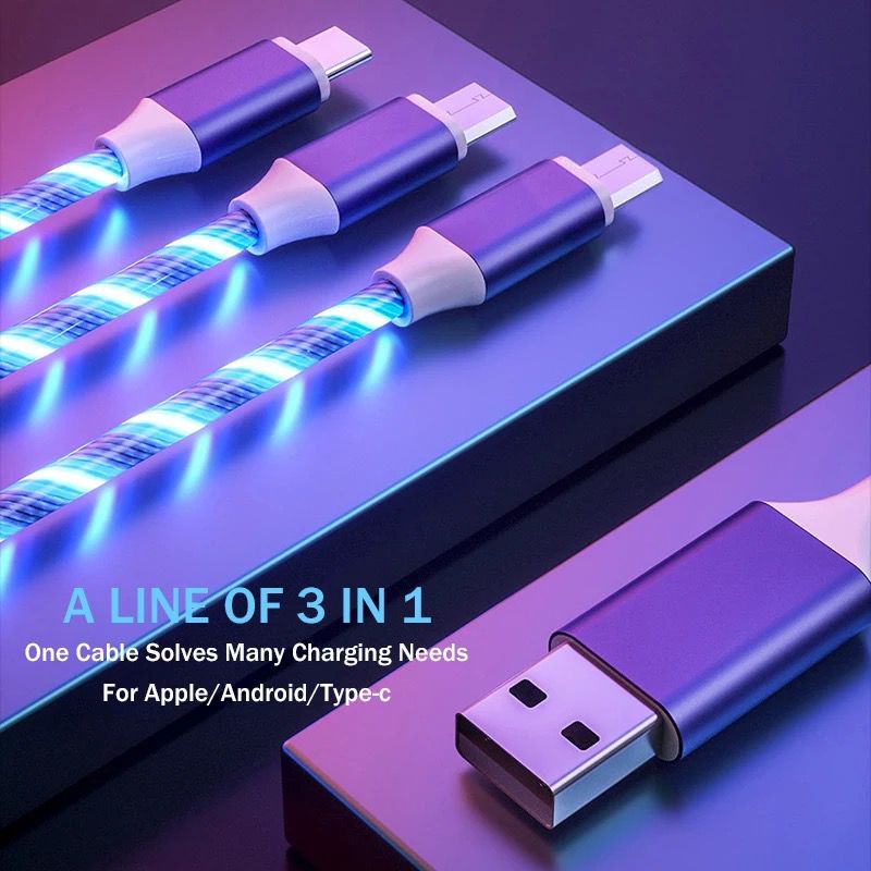 [RO ACC] NVN-KD26 3IN1 NANVAN KABEL DATA CHARGER FAST CHARGING LAMPU