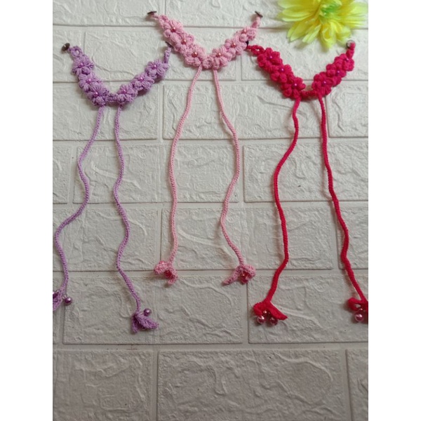 strap masker rajut konektor masker rajut