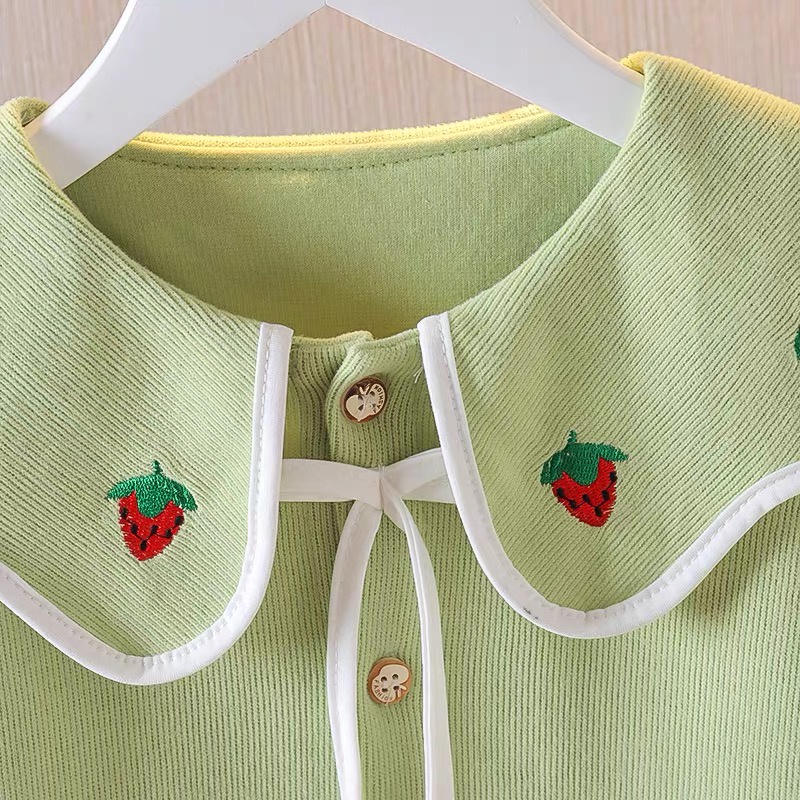 【Happy Baby】0-8Tahun WT01 Sweater Kancing Style  Tali Strawberry