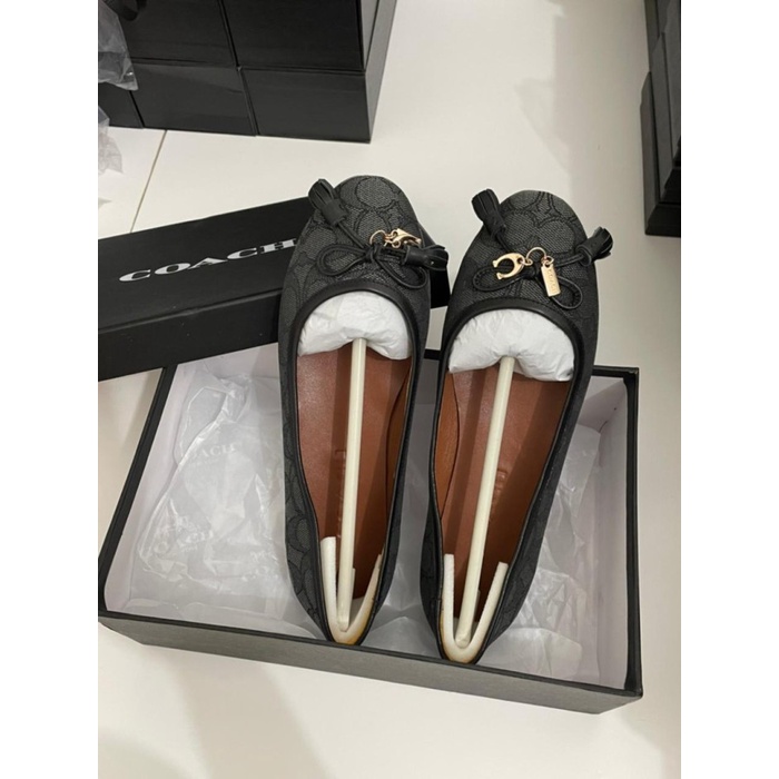 PROMO Sepatu Coach original - Coach bea flat shoes signature black cf MURAH