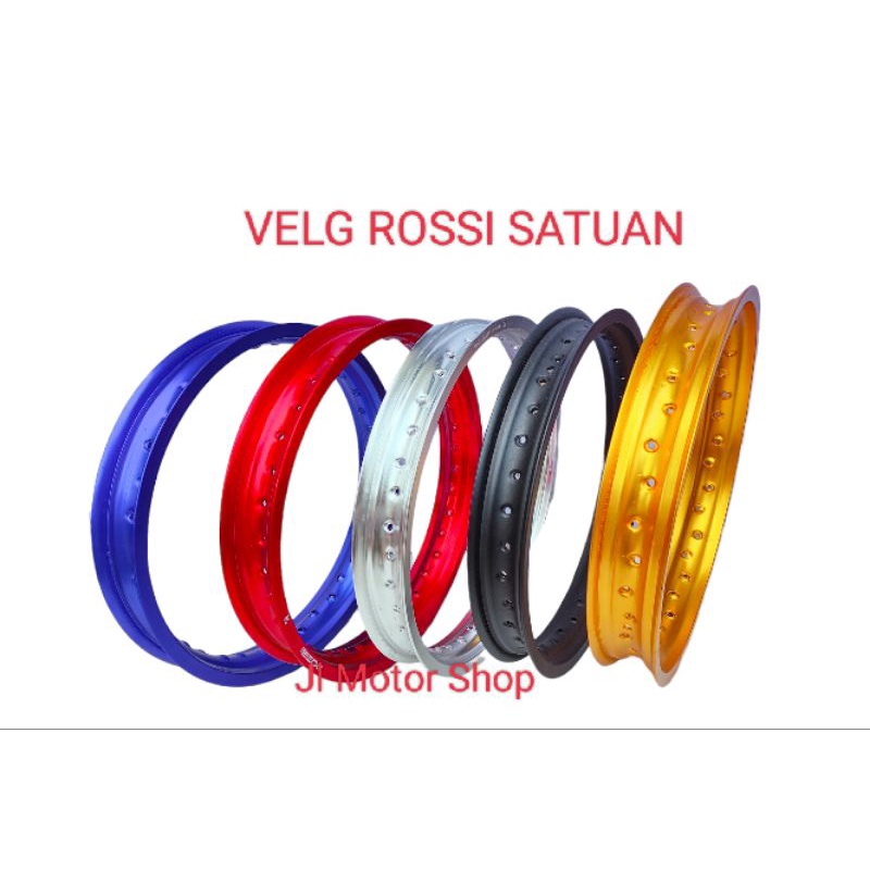 SATU PELEK VELG ROSSI 140 160 185 215 250 300 RING 14 ATAU RING 17 - PELEK VELG VROSSI V ROSSI 140 160 185 215 250 300 RING 14 Atau Ring 17 WARNA HITAM MERAH BIRU SILVER GOLD Ada Ring 14 17 18