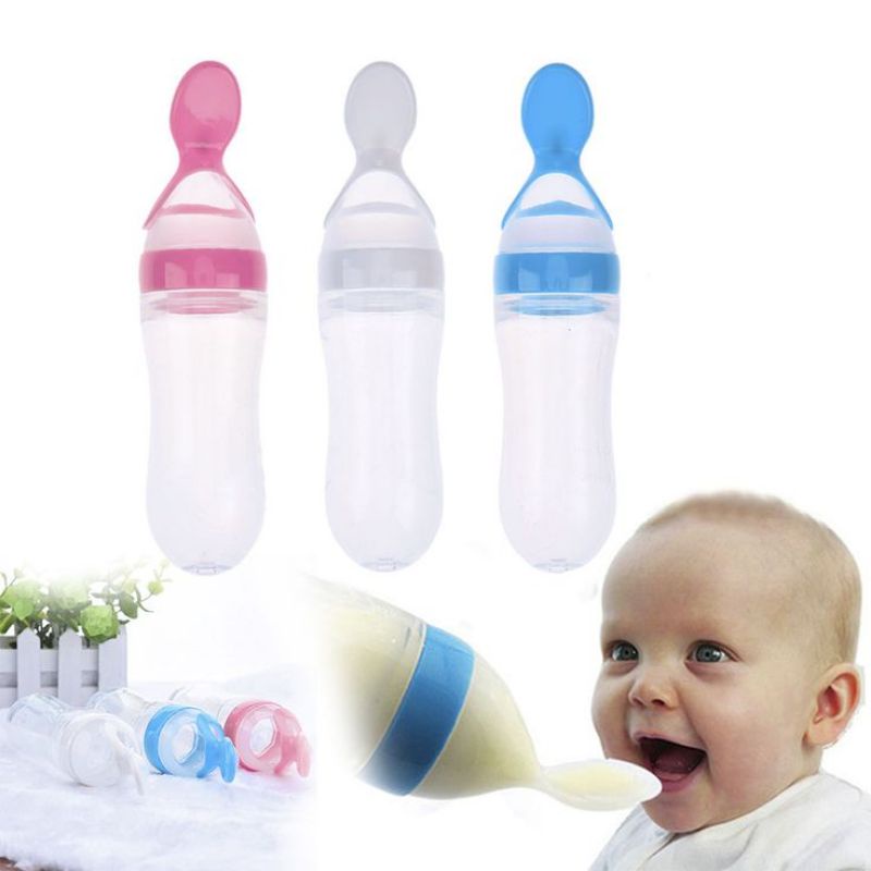 Botol Sendok Bayi Silikon / BOTOL DOT Silicone Sendok Makan Bayi / Botol Sendok Makan Bayi