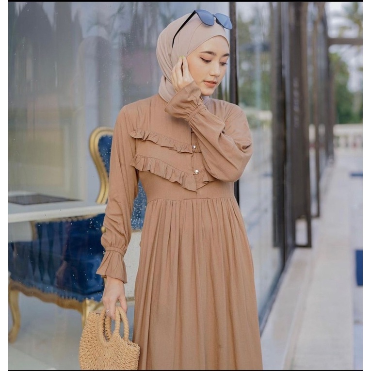 (MGA) GAMIS SOFIYA OVERSIZE RUFFLE DAILY BUSUI DRESS WOLFIS