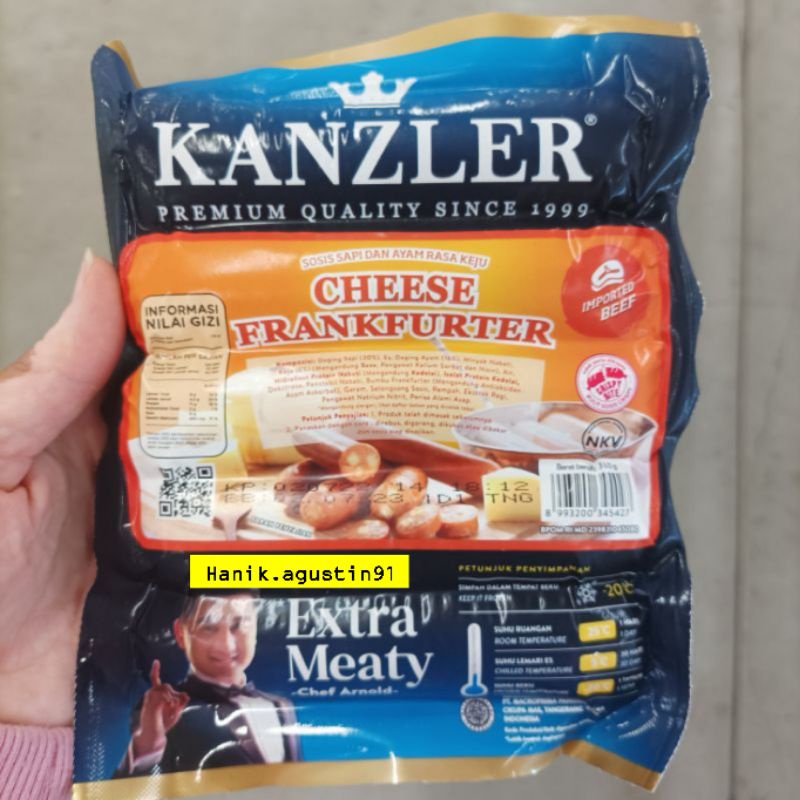 

Kanzler Sosis Cheese Frankfurter 360gr