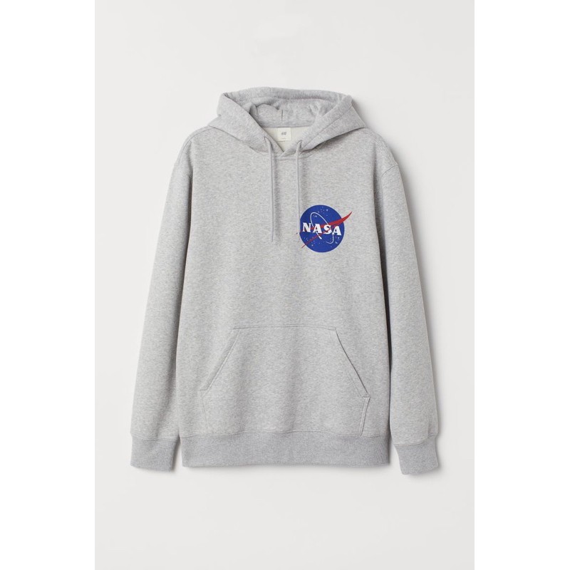 Hoodie Hnm Nasa Grey Oversize Original 100%