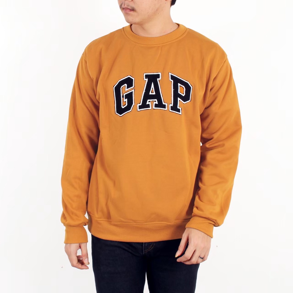 Sweatshirt Gap Murstad camel Font Bordir Original Crewneck