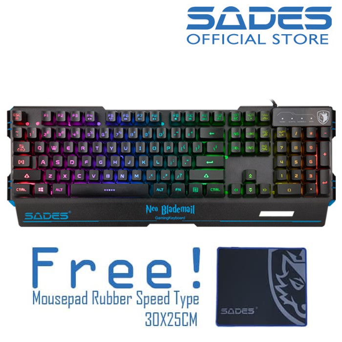 JUAL FS Sades Neo Blademail Gaming Keyboard MURAH