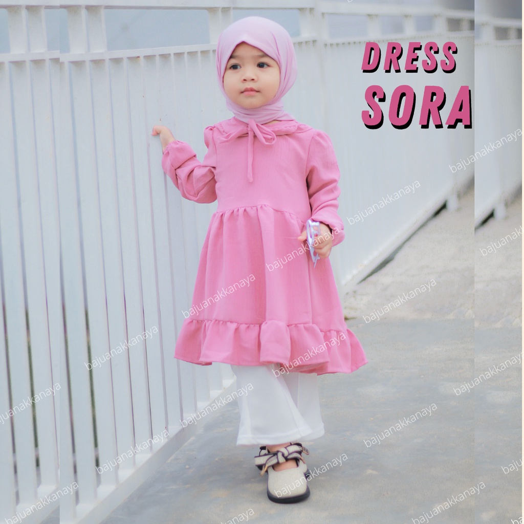 1-4TH DRESS ANAK SORA DRESS ANAK PEREMPUAN DRESS ANAK PEREMPUAN by BAJUANAKKANYA