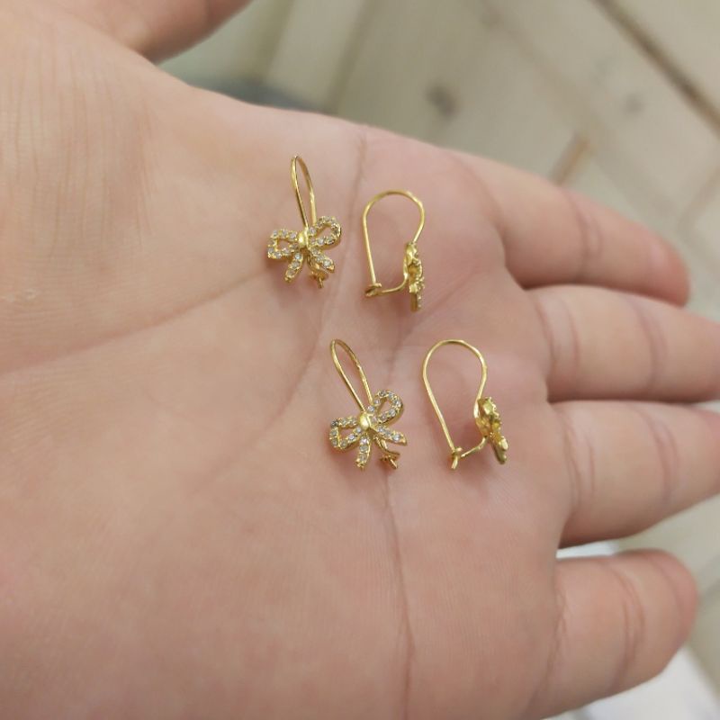 ANTING PITA PERAK 925 LAPIS MAS 24 K