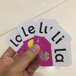 Flashcard belajar membaca untuk anak / Flash Card / mengeja / suku kata