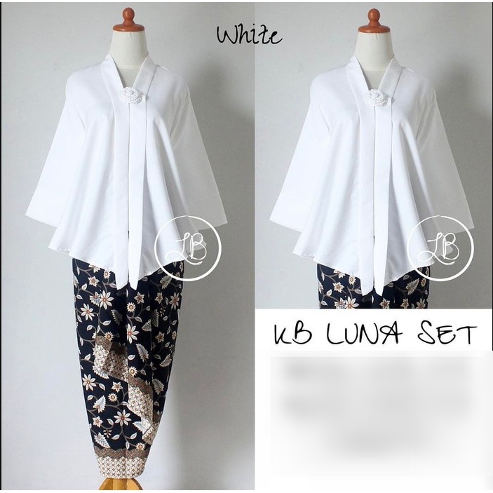 Setelan Kebaya Floy Kutubaru Luna Set Black