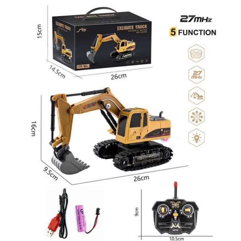 mainan rc excavator remote control