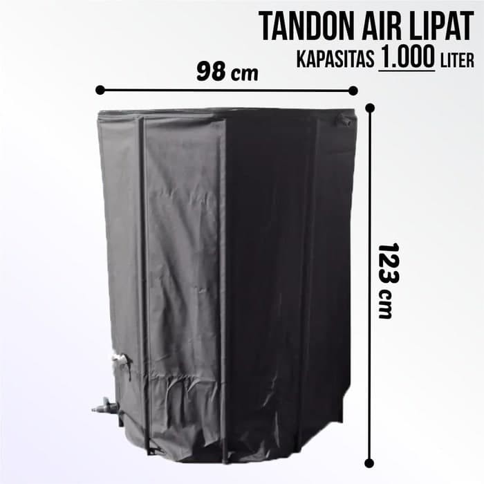 Tandon Penyimpan Air Lipat Praktis Kapasitas 1000 Liter