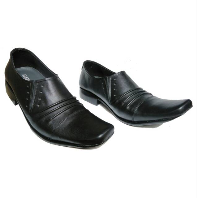 Sepatu formal pantofel pria kulit asli MV37 alexander