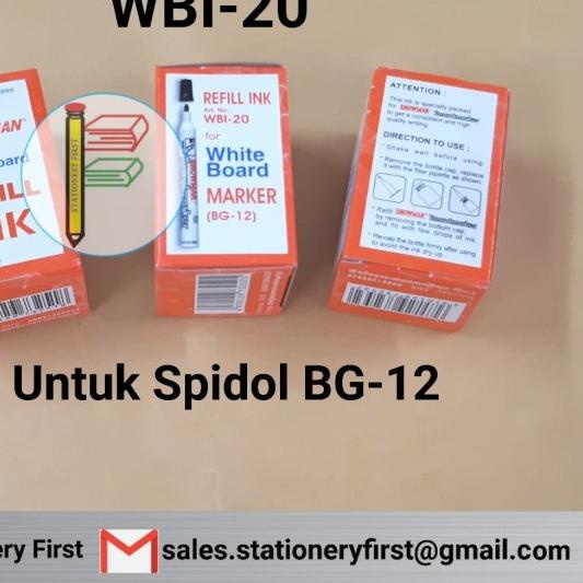

✾ Tinta Isi Ulang Spidol White Board Papan Tulis Snowman WBI-20 Hitam ♬