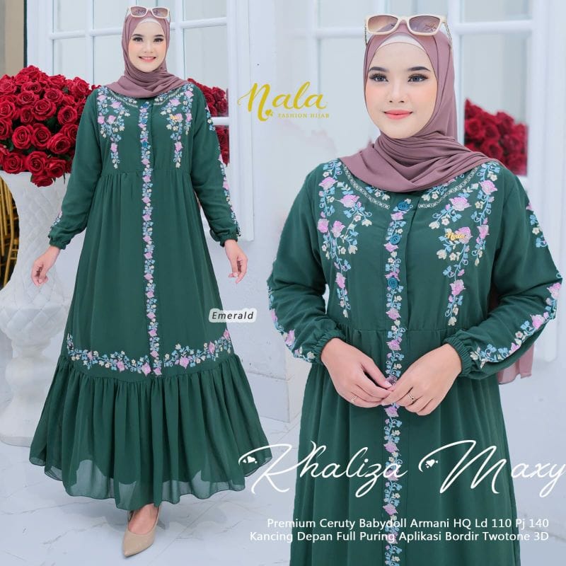 khalizah maxy // gamis ceruty fariasi bordel