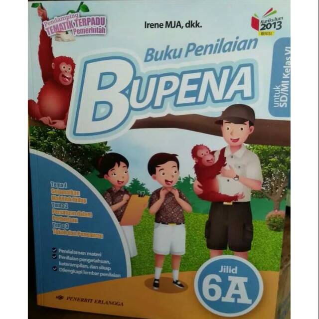 Bupena Buku Penilaian Erlangga Kelas 6 A B C D K13 6a 6b 6c 6d Shopee Indonesia