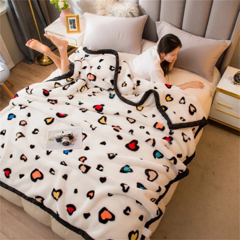 D&amp;Z Selimut Bulu Dewasa Super Halus Dan Lembut  New Motif Dewasa Uk 180x200 Kualitas Tinggi