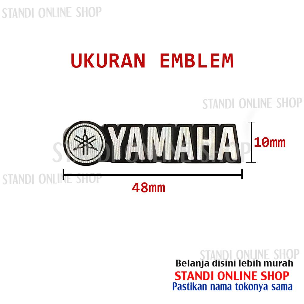 Emblem Alumunium Sticker Decals 3D Logo Motor YAMAHA Kecil