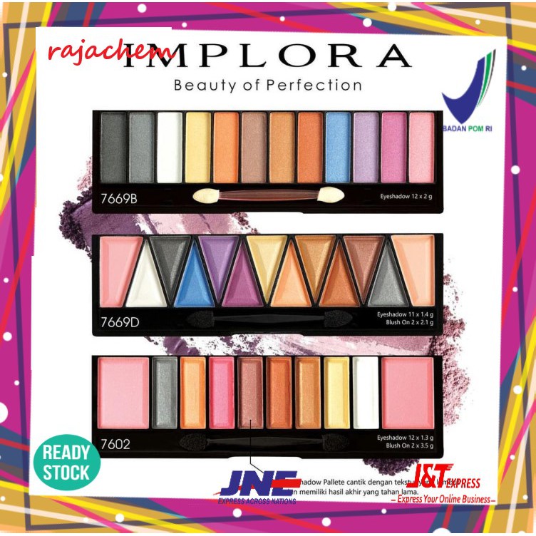 Implora Eyeshadow Pallete + Blush On ( palet eye shadow )