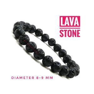 Gelang Batu Lava Stone Diameter 8mm Unisex Bisa Untuk Pria Dan Wanita