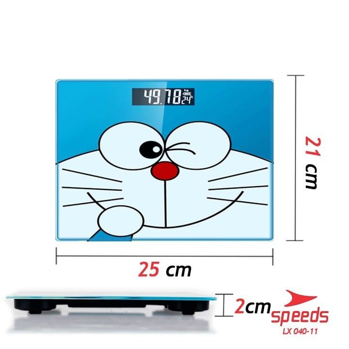 Timbangan Digital Badan Tempered Elektronik Digital Scale 180KG LY/X 040-Doraemon-11 Kecil