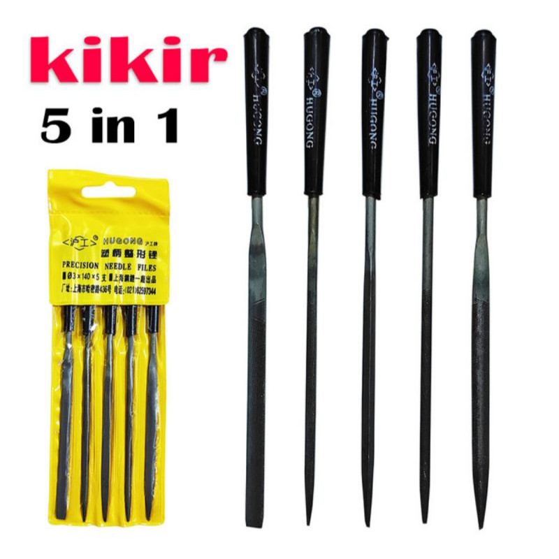 KIKIR 5 IN 1 HUGONG PRECISSION NEEDLE FILES ALAT SERVICE