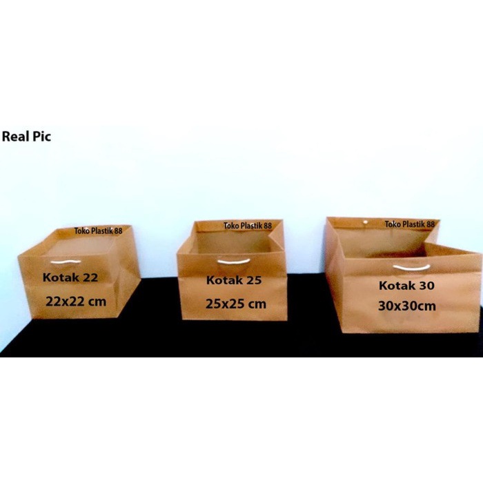 

(TERLARIS) Jual Paperbag Coklat Polos Size Kotak 30 Berkualitas