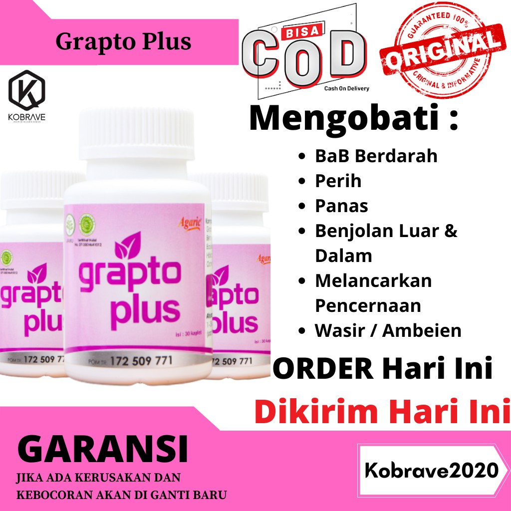 Grapto Plus Solusi Tepat Atasi Ambeien Wasir Benjolan Bab Berdarah &amp; Bab Tidak  Lancar