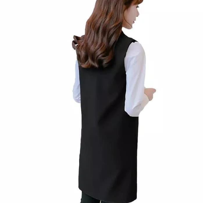 BLAZER TANPA LENGAN GAYA KOREA WANITA DEWASA TERBARU - SADAKO, BLAZER - HITAM TRENDI