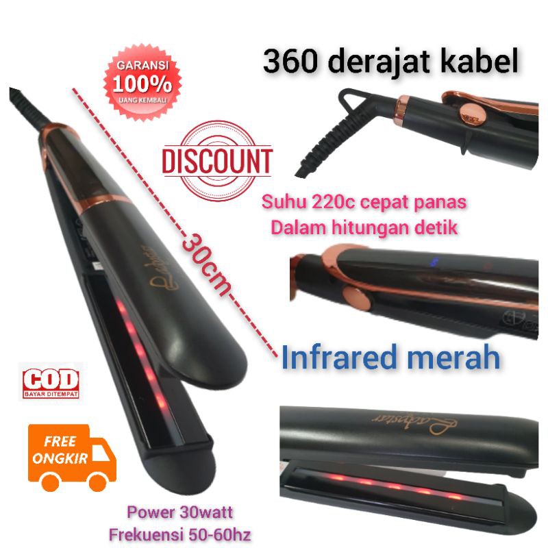 Catokan Rambut Ladystar 2in1 Lurus Curly Keriting Murah infrared Salon Hair Straightener Ori Ls 2219