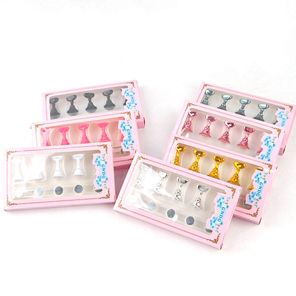 Rebuy Fake Nail Tip Holder 5Pcs Jelly Alat Pajangan Kuku Palsu Magnetic Tips Nail Art Training Manicure Tools Stand Latihan Nail Art