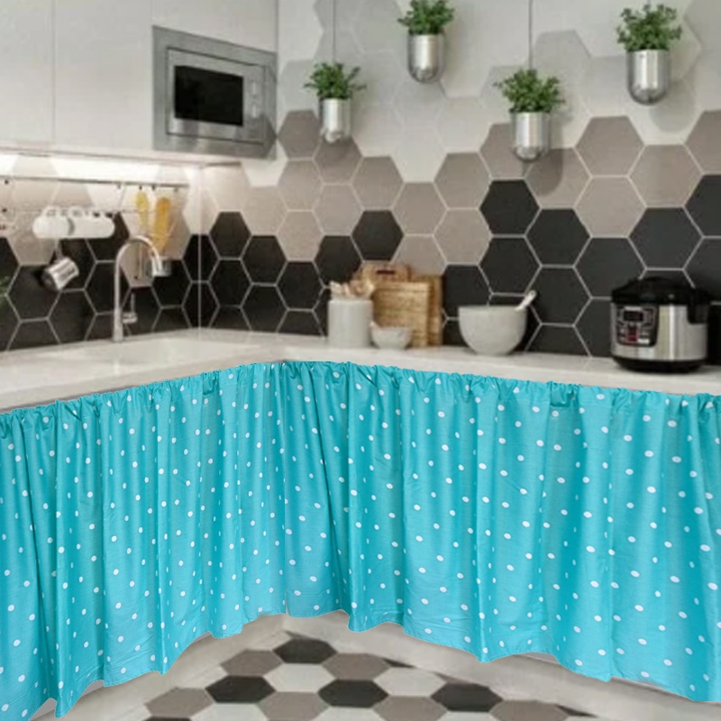 Gorden kolong dapur korden kolong dapur motif polkadot