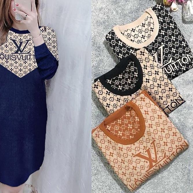 ✱ JUMBO TUNIK LV RAJUT IMPORT TEBAL ➦