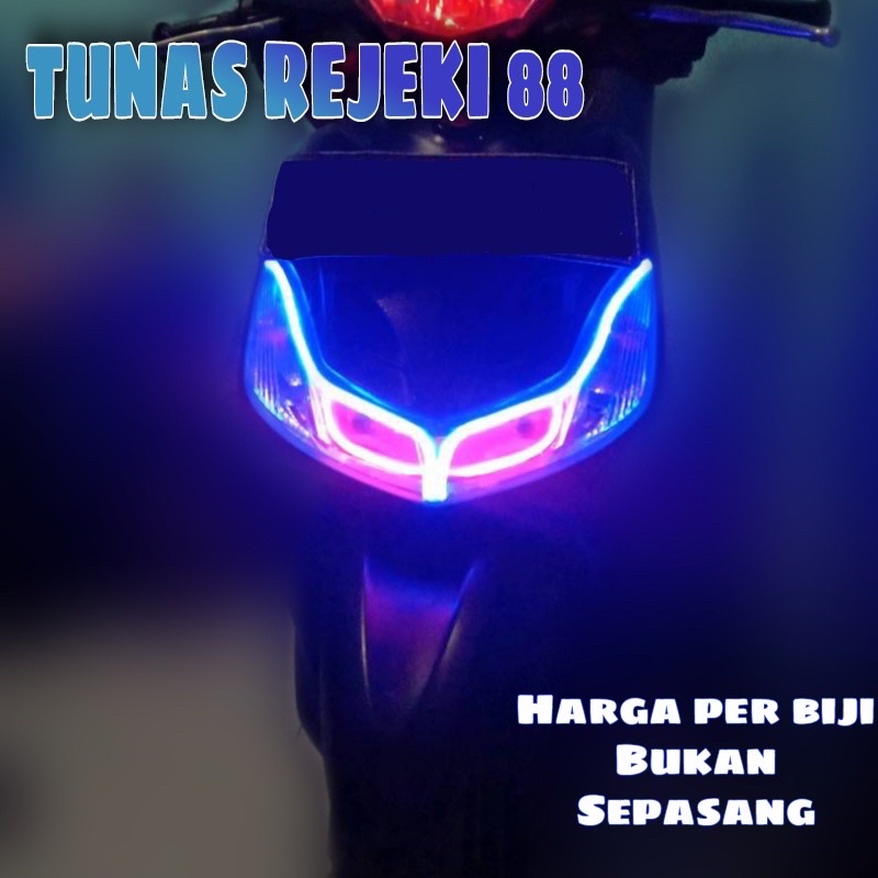 COD Lampu Alis Motor Fleksibel 30cm Tidak Bintik Standby LED Motor