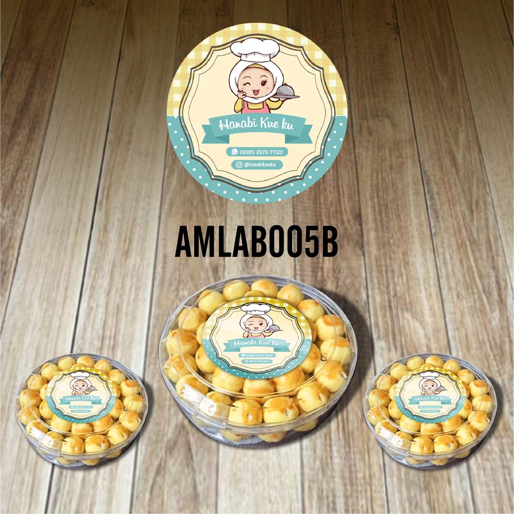 

Hanabi STIKER LABEL KEMASAN / STICKER LABEL KUE KERING AMLAB05A