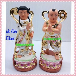 Patung Guan Yin Pu Sa / Pendamping kwan Im 6 in(2 pcs)