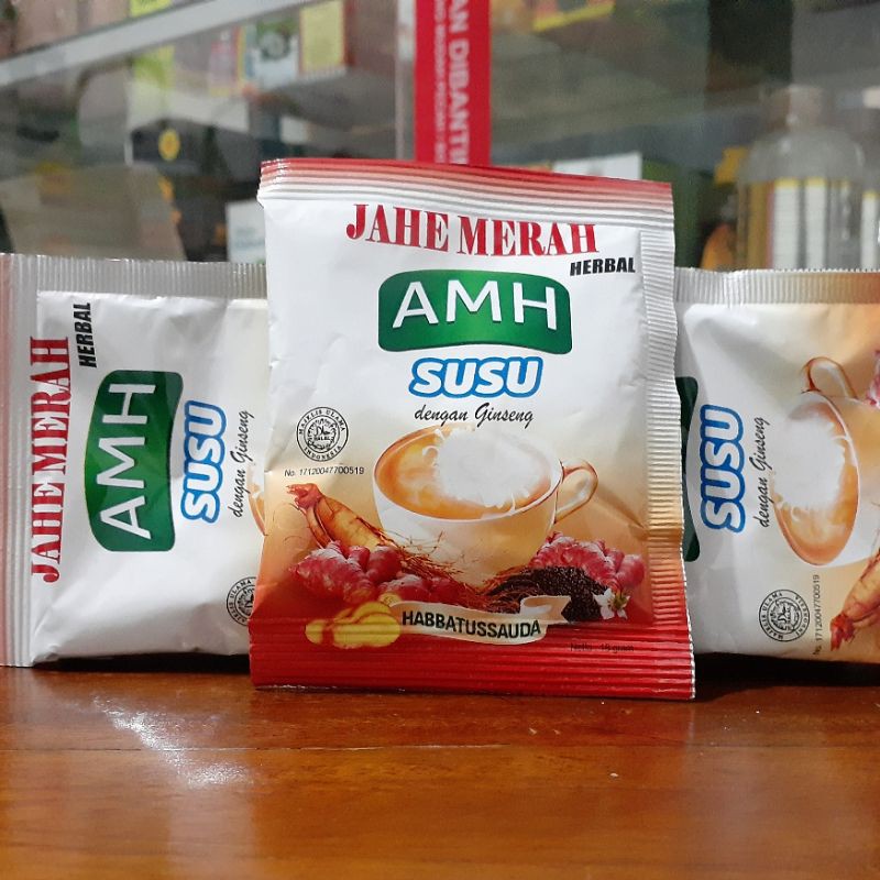 

[ AMH 1 SACHET ] Jahe Merah AMH Susu + Ginseng | AMH Susu Ginseng | Minuman Jahe merah