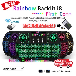Mini Keyboard i8 Wireless Touchpad Mouse NEW 7 Color Backlit / Keyboard i8 / Keyboard Android TV BOX