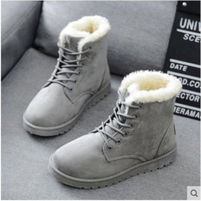 IMPORT WOMAN SUEDE WINTER BOOTS THERMAL SHOES SEPATU WANITA MUSIM DINGIN