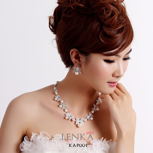 [BISA COD] SET KALUNG ANTING PENGANTIN WEDDING WANITA MODERN KAP001