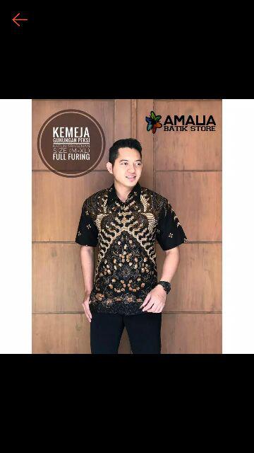Giandra Kemeja Batik Pria Eksklusif Kemeja Batik Lengan Pendek Lapis Furing Atasan Batik Pria By Gba