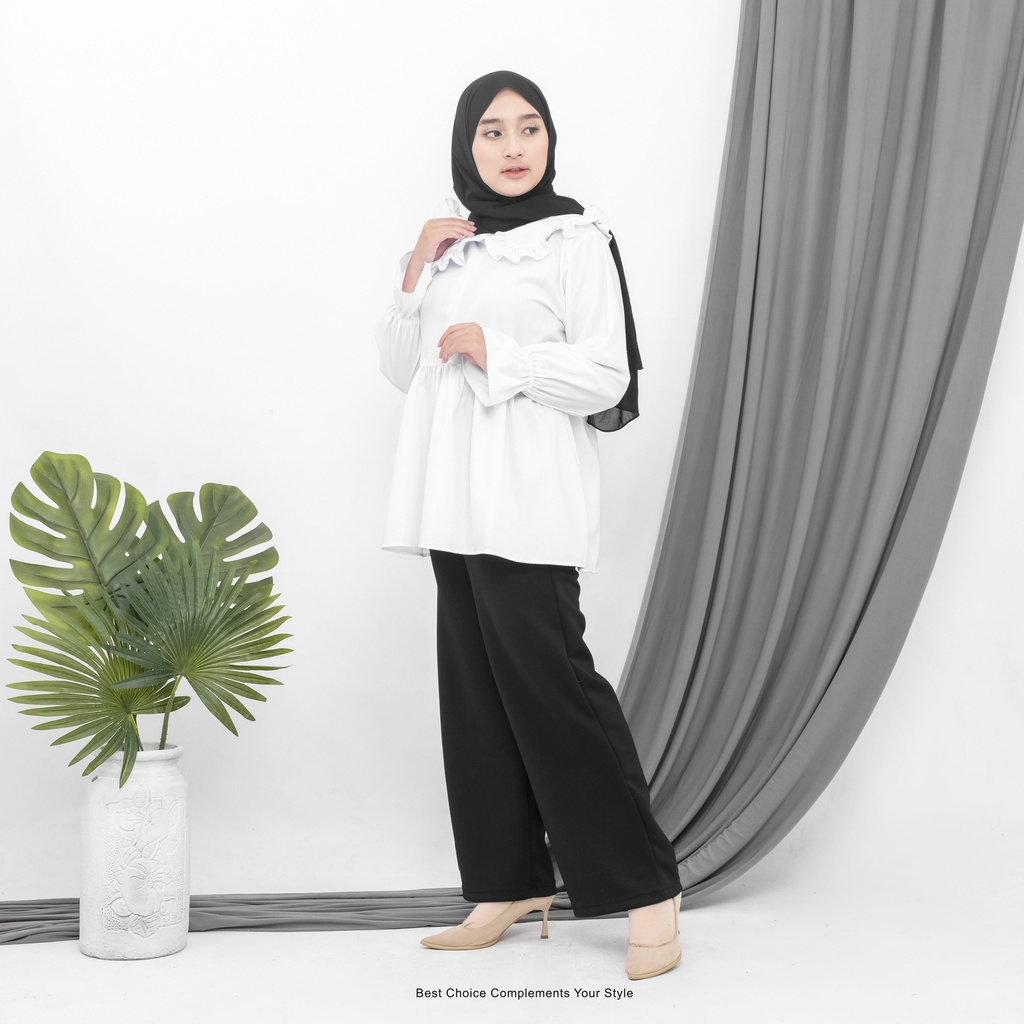 Dixza Blouse Atasan Wanita Basic Polos By Mahyra