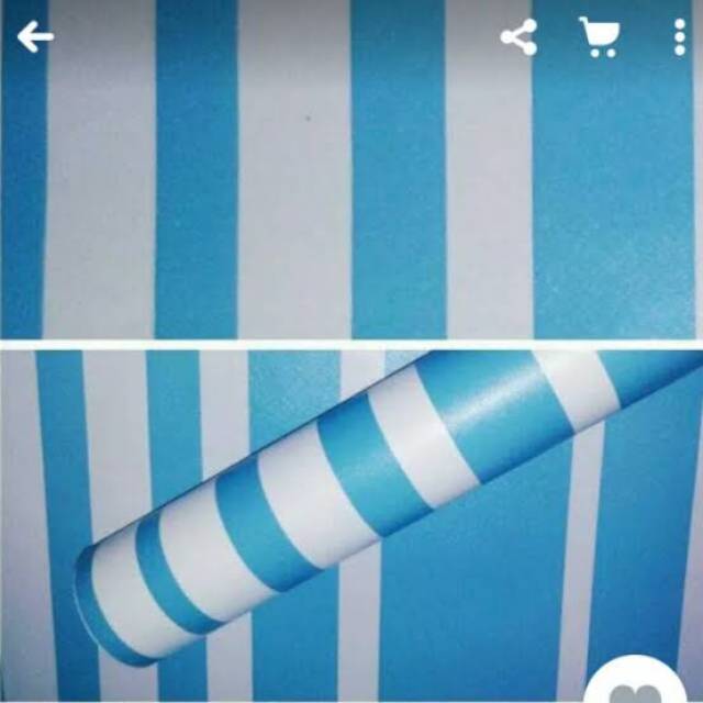 Wallpaper stiker motif salur biru cerah