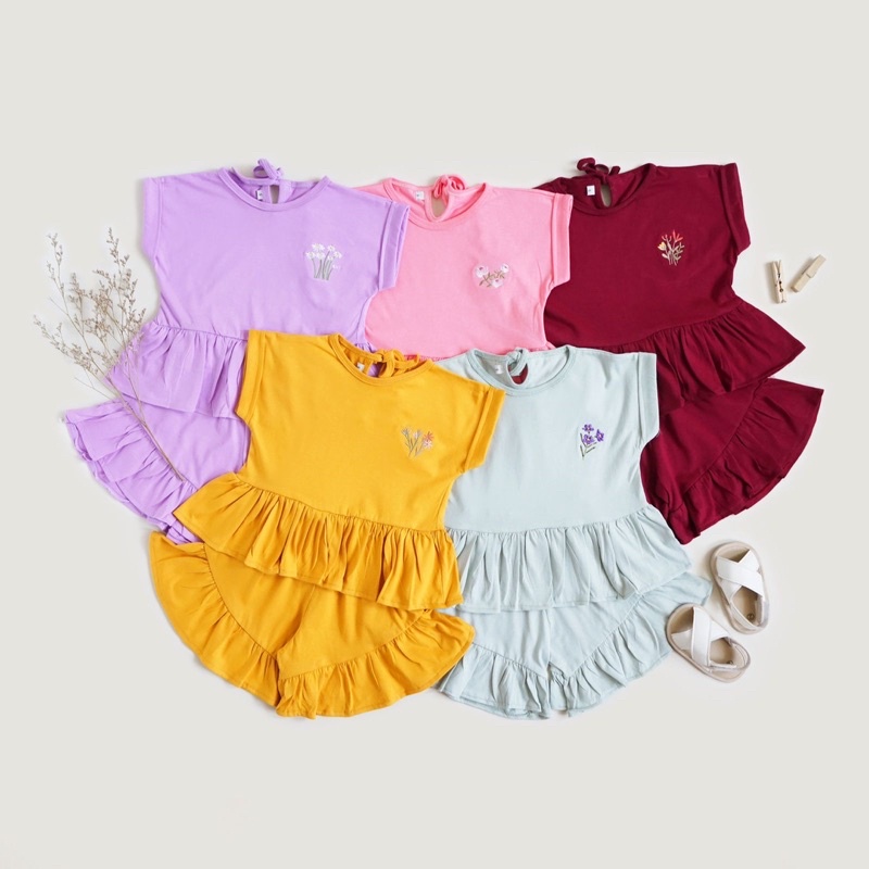 LANA Ruffle Set Anak 1-5thn / Setelan Anak Perempuan